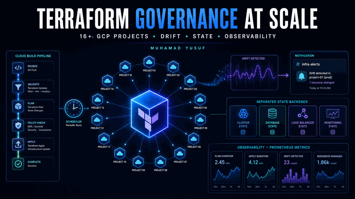 Terraform governance and observability across multiple GCP projects